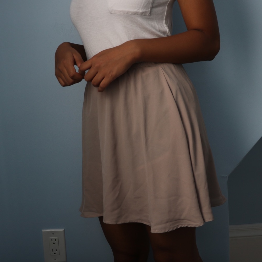 Blush Skater Mini Skirt